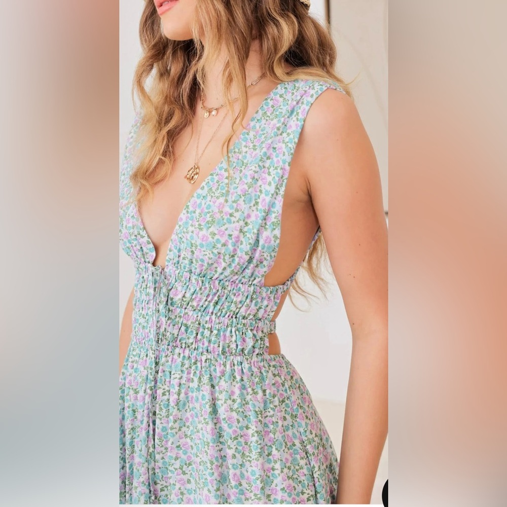 NWT Women’s Floral Backless Mini Dress | Spring Sundress | Sizes S-L - Picture 5 of 8